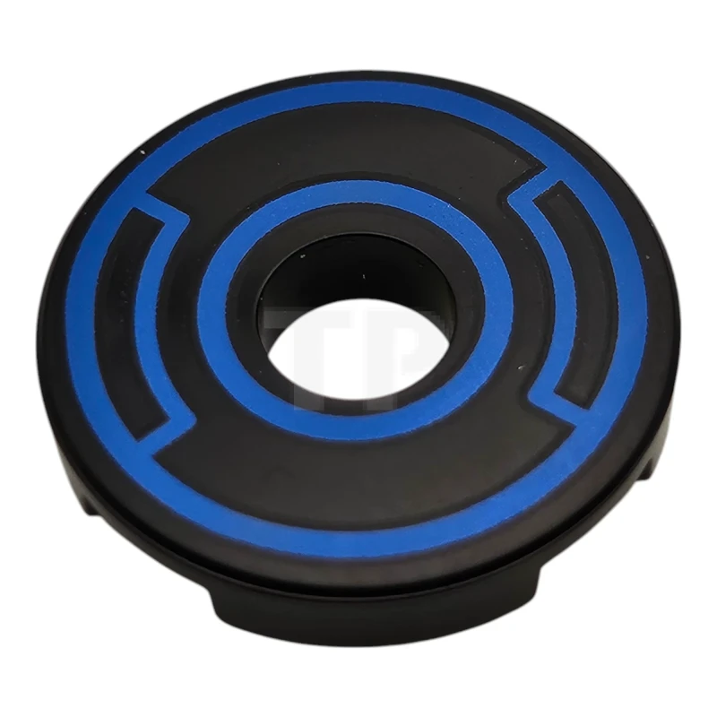 LEGO&reg; 6531130 - 15535pb14 - Tile 2 x 2 Round with Hole and Concentric Circles Pattern