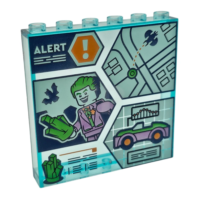 LEGO&reg; 6488959 - 59349pb352 - Panel 1 x 6 x 5 with Batcave Control Screen Pattern 