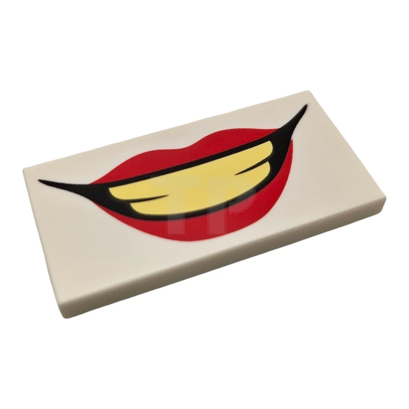 LEGO&reg; 6488958 - 87079pb1412 - Tile 2 x 4 with Smile Pattern