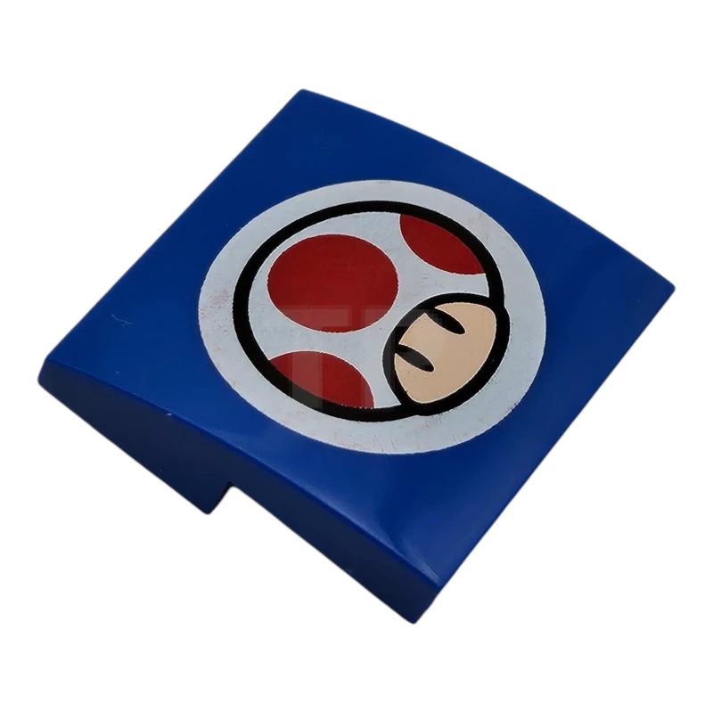 LEGO&reg; 6523129 - 15068pb596 - Slope 2 x 2 x 2/3 Curved with Super Mario Toad Head Logo Pattern