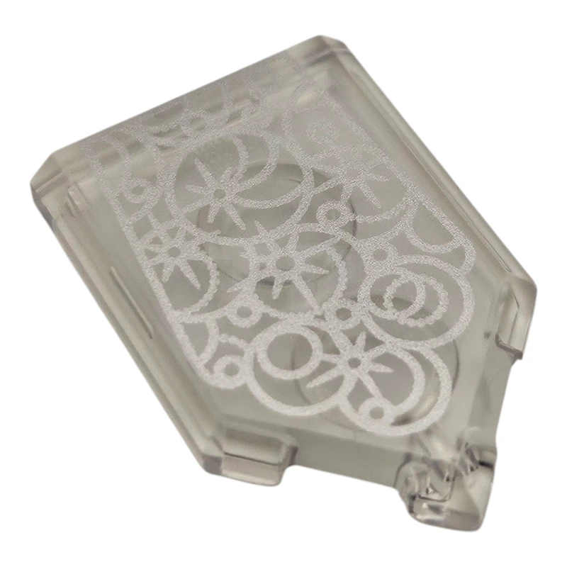 LEGO&reg; 6531591 - 22385pb365 - Tile, Modified 2 x 3 Pentagonal with Silver Circles and Stars Pattern (Wicked Glinda Crown Tiara)