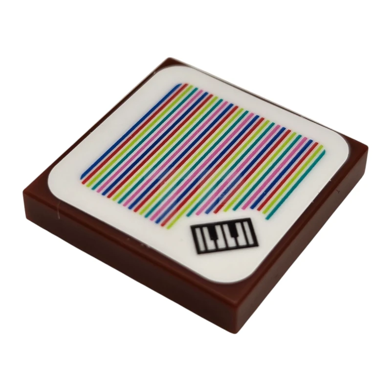 LEGO&reg; 6503676 - 3068pb2482 - Piastrelle 2 x 2 con Super Mario Scanner Code Piano Keys Pattern (Adesivo)