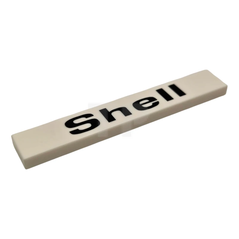 LEGO&reg; 6475058 - 6636pb348 - Tile 1 x 6 with Black 'Shell' Pattern