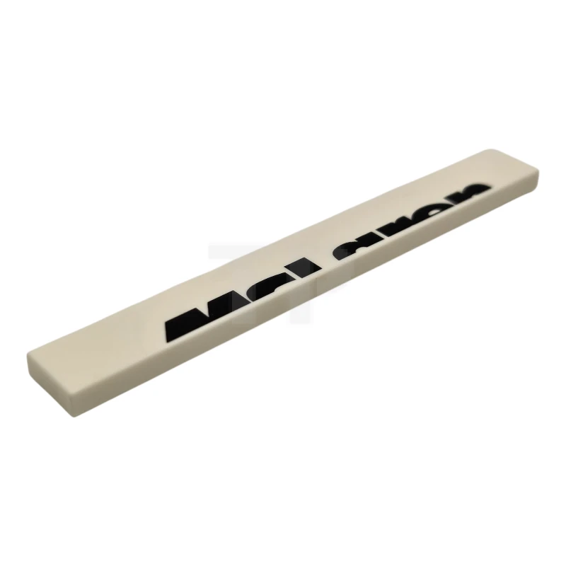 LEGO&reg; 6475052 - 4162pb300 - Tile 1 x 8 with Black 'McLaren' Top Half Pattern