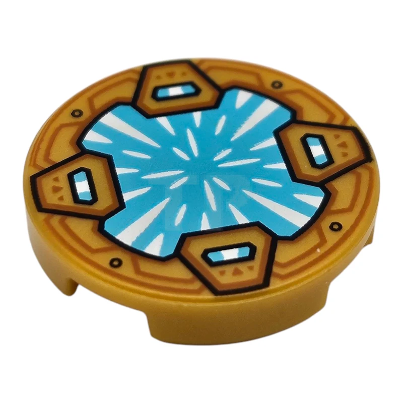 LEGO&reg; 6518759 - 14769pb722 - Tile 2 x 2 Round with Bottom O and Crystal Pattern