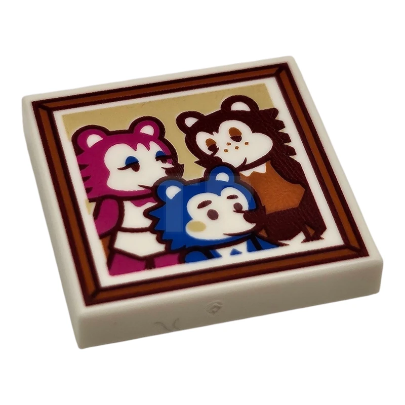 LEGO&reg; 6523549 - 3068pb2555 - Tile 2 x 2 with Picture Frame with Family Portrait Pattern