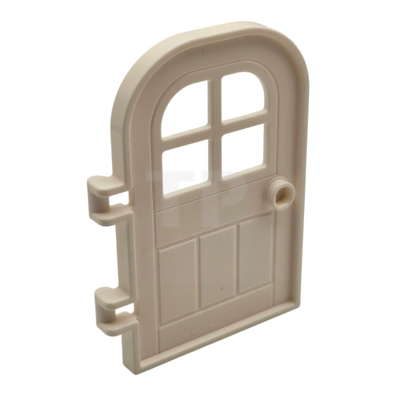 LEGO&reg; 6523596 - 5257 - Door 1 x 4 x 6 Curved Top with Window with 4 Panes and Stud Handle, Reinforced Edge