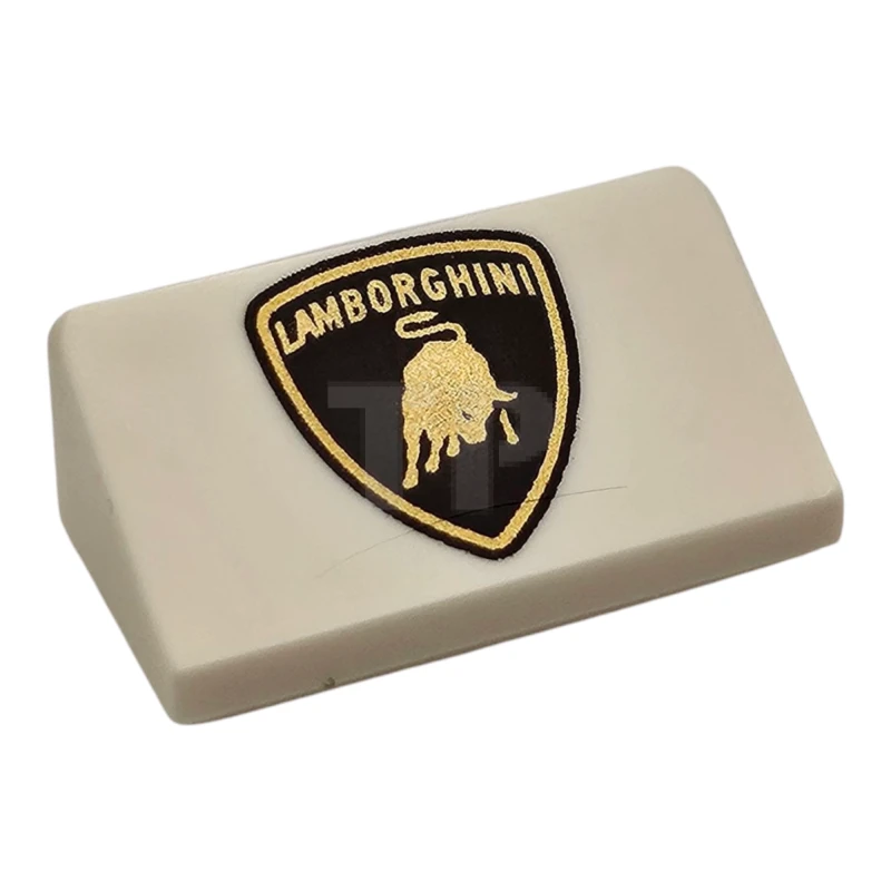 LEGO&reg; 6504277 - 85984pb452 - Slope 30 1 x 2 x 2/3 with Black and Gold Lamborghini Logo Pattern