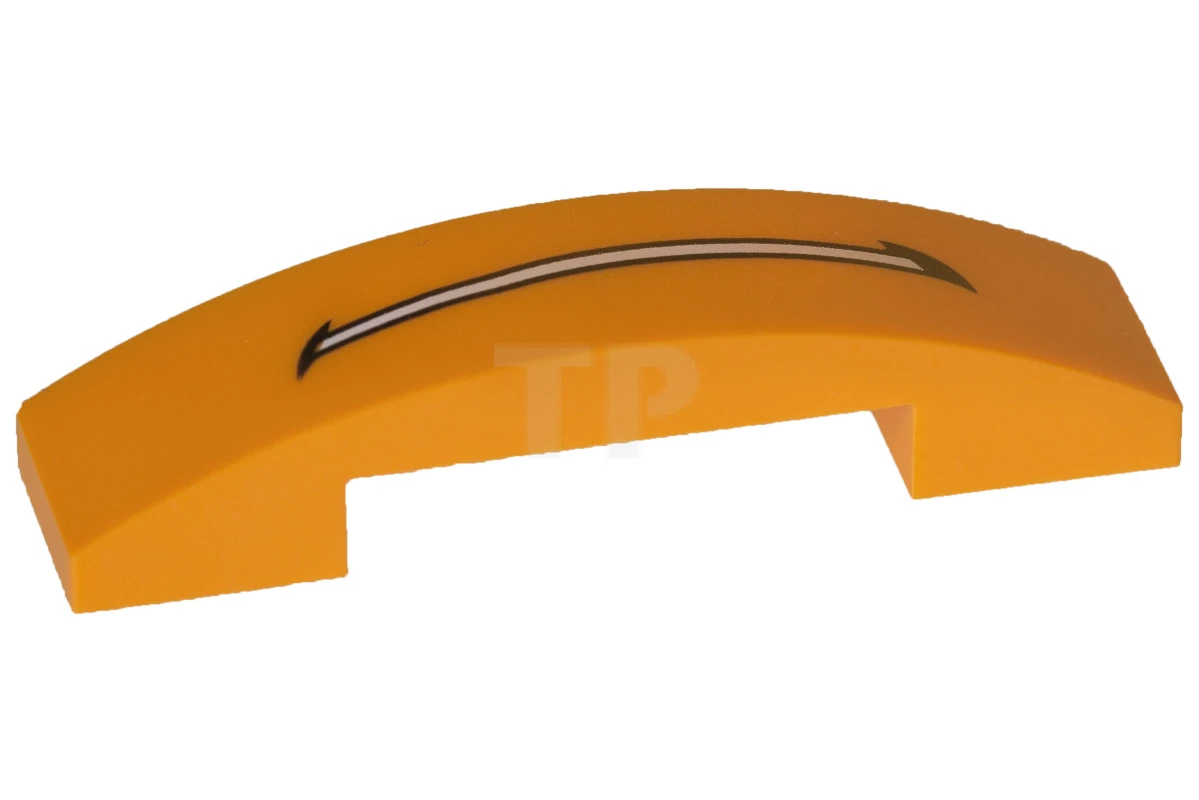 LEGO&reg; 4653834 - 93273pb005 - Gebogener Dachstein 4 x 1 - Double mit offenem Maul