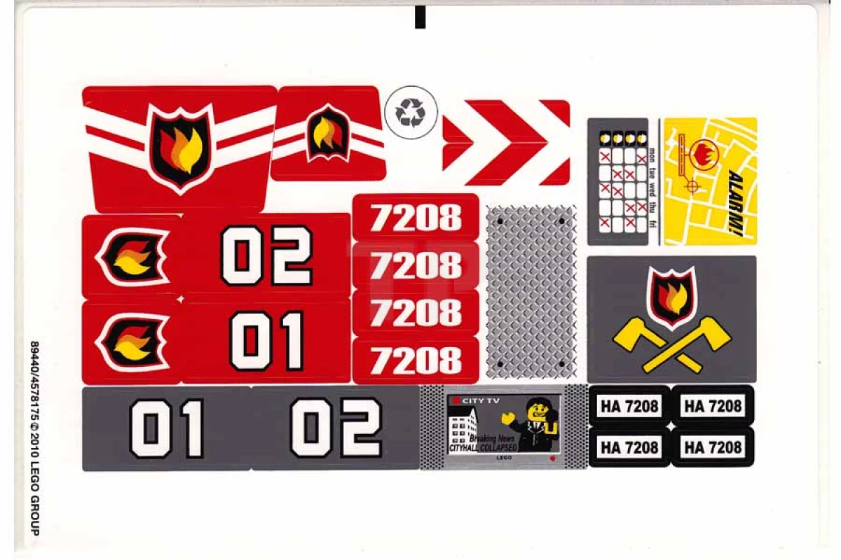 LEGO&reg; 4578175 - Sticker for Set 7208