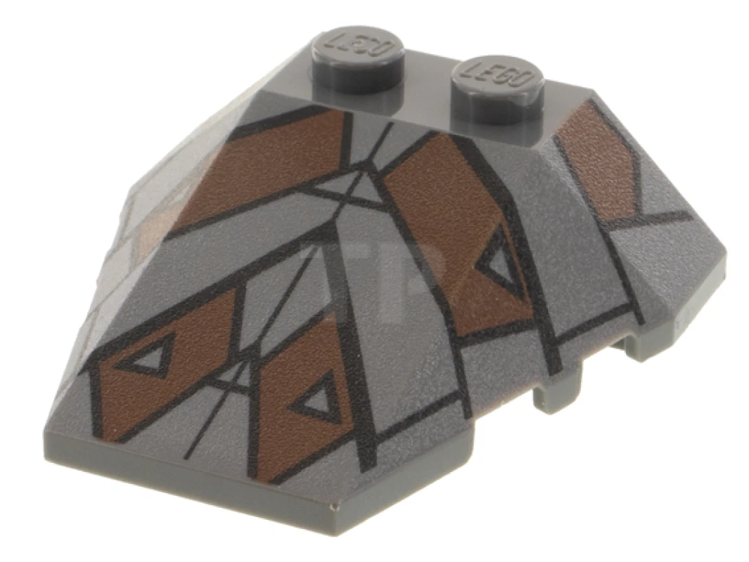 LEGO&reg; 4626689 - 48933pb009 - Wedge 4 x 4 Triple with Stud Notches with Sith Nightspeeder Pattern 2