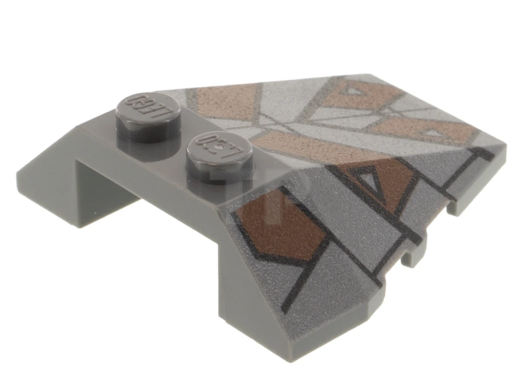 LEGO&reg; 4626689 - 48933pb009 - Wedge 4 x 4 Triple with Stud Notches with Sith Nightspeeder Pattern 2