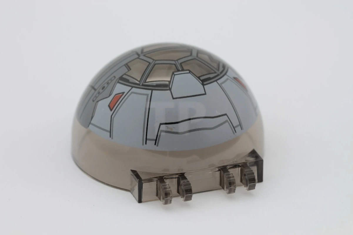 LEGO&reg; 6005438 - 50747pb07 - Windscreen 6 x 6 x 3 Canopy Half Sphere with Dual 2 Fingers and Sith Fighter Pattern