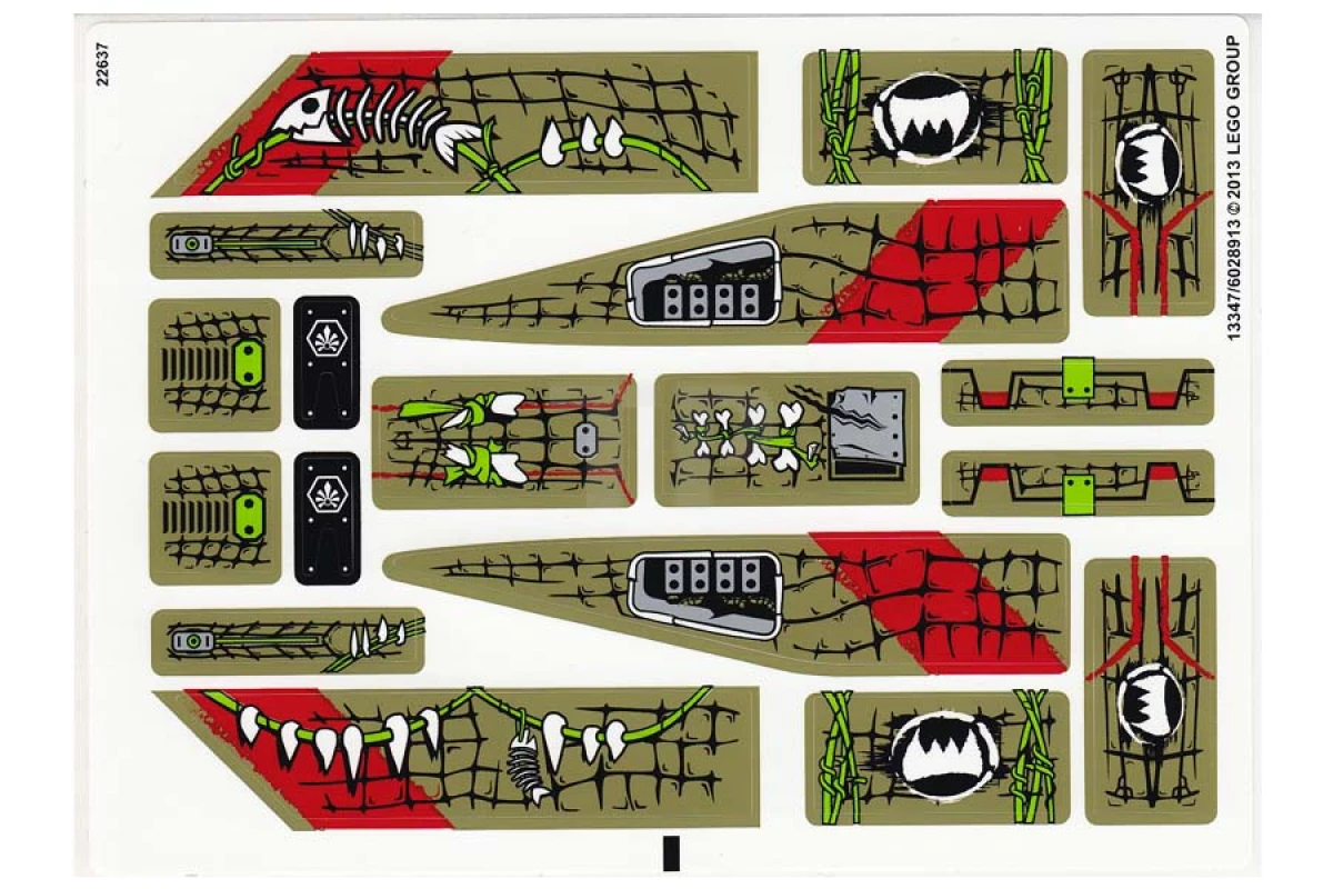 LEGO&reg; 6028913 - Autocollant pour l'ensemble 70006