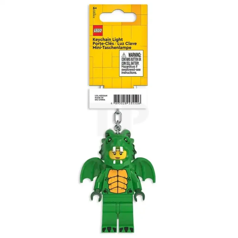 LEGO® LED Keychain Light Green Dragon Girl