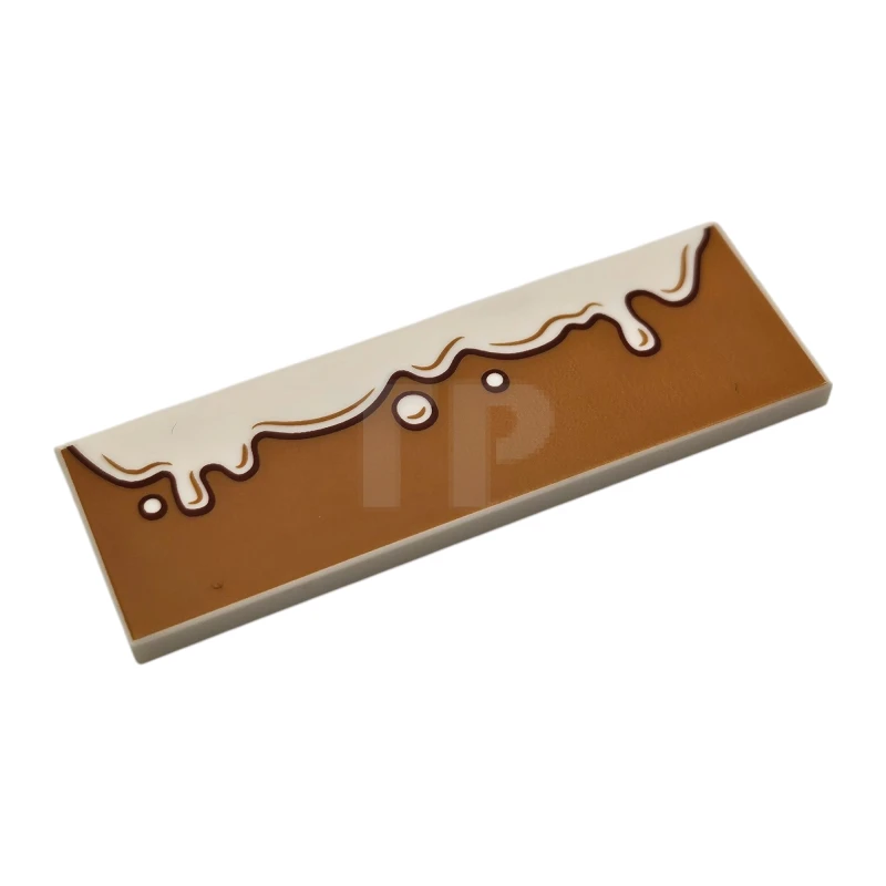 LEGO&reg; 6519478 - 69729pb143 - Tile 2 x 6 with Dripping Icing Pattern