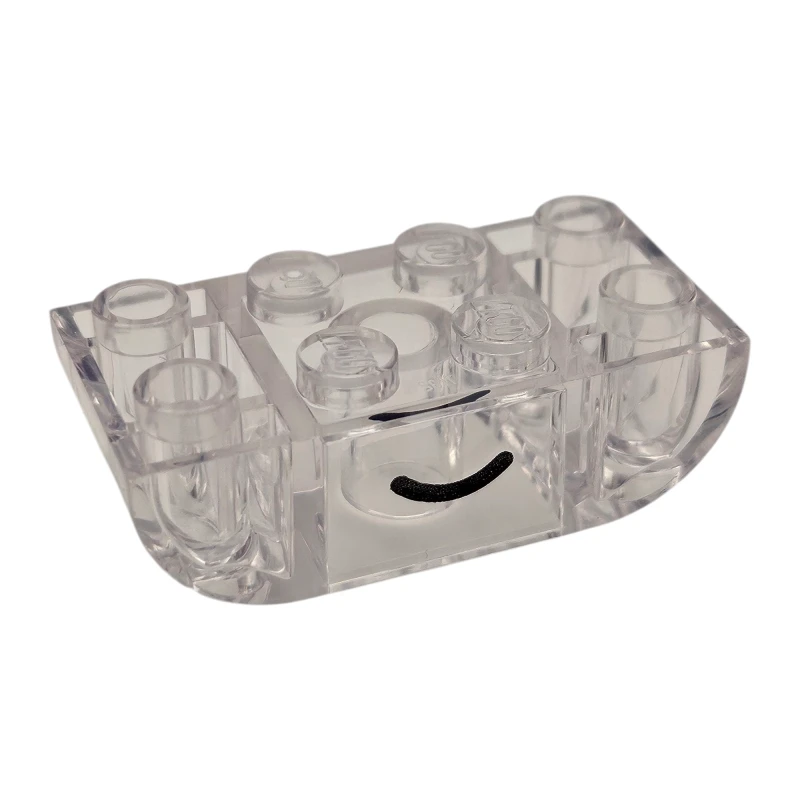 LEGO&reg; 6522853 - 5174pb05 - Slope, Curved 4 x 2 Inverted Double with Black Smile Curved Line Pattern