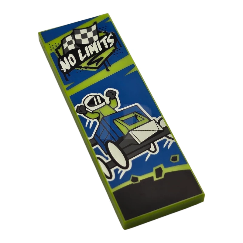 LEGO&reg; 6521203 - 69729pb150 - Tile 2 x 6 with Soapbox Race Pattern