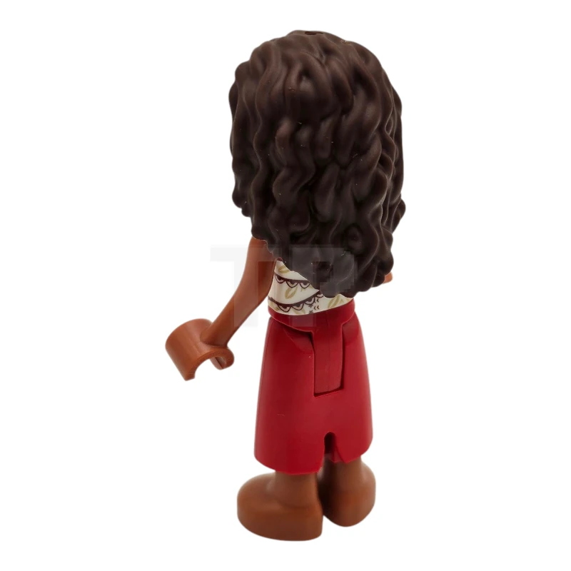 LEGO&reg; moa007 Moana (Sienna) - Minipop, rood-wit topje, rode lange rok, donkerbruin haar