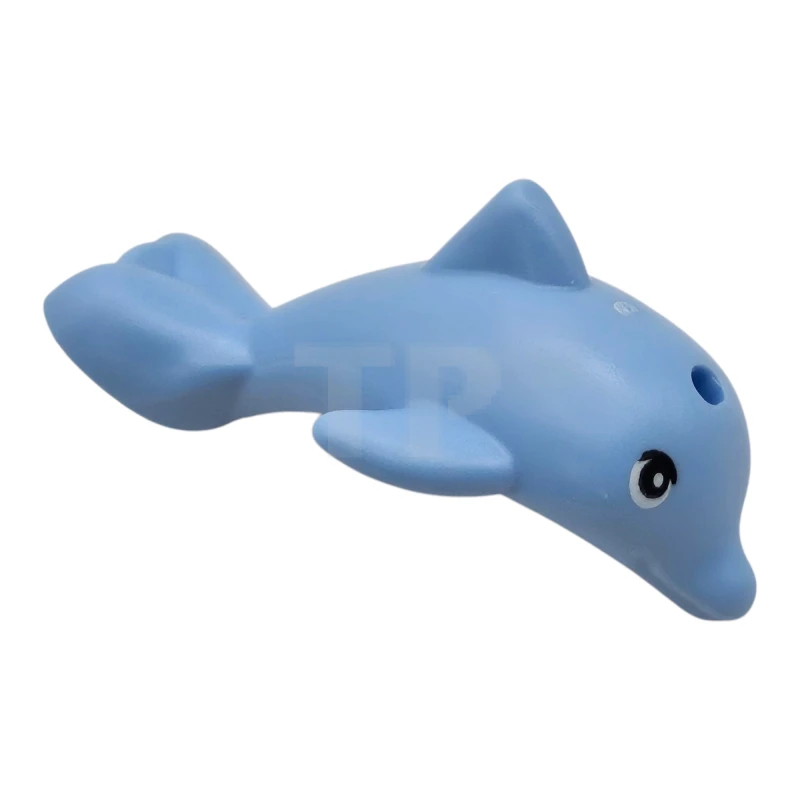 LEGO&reg; 49579pb04 - 6520907 - Dolphin, Friends Style, Baby Jumping with Black and White Eyes, Upper Eyelids Pattern