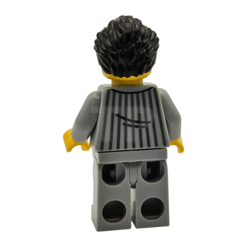 LEGO&reg; twn511 Tudor House Haberdashery Store Owner - Light Bluish Gray Jacket with Pinstripes and Legs, Black  Hair