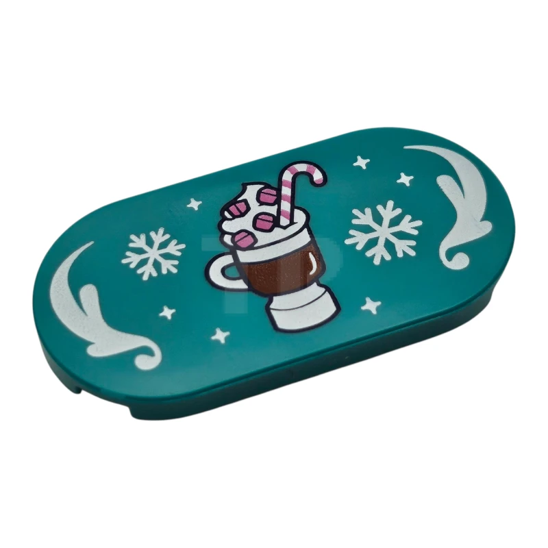 LEGO&reg; 6521958 - 66857pb087 - Fliese 2 x 4 Oval mit Hot Chocolate Mug-Muster
