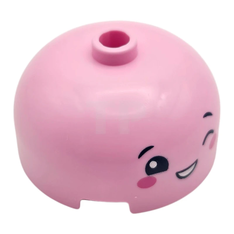 LEGO&reg; 6481618 - 49308pb005 - Brick 3 x 3 x 1 1/3 Round Dome Top with Winking Eye Face Pattern