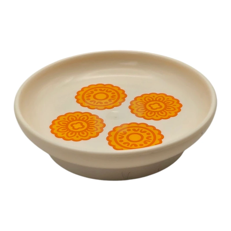 LEGO&reg; 6420791 - 31333pb14 - Duplo Utensil Dish 3 x 3 with Bright Light Orange and Orange Moon Cakes Pattern