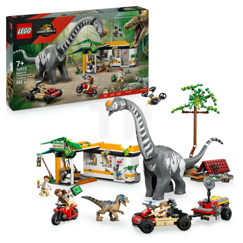 LEGO&reg; 76973 Raptor & Titanosaurus Tracking Mission