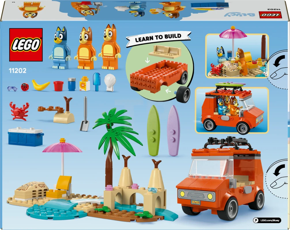 LEGO&reg; 11202 Bluey's Beach & Family Car Trip