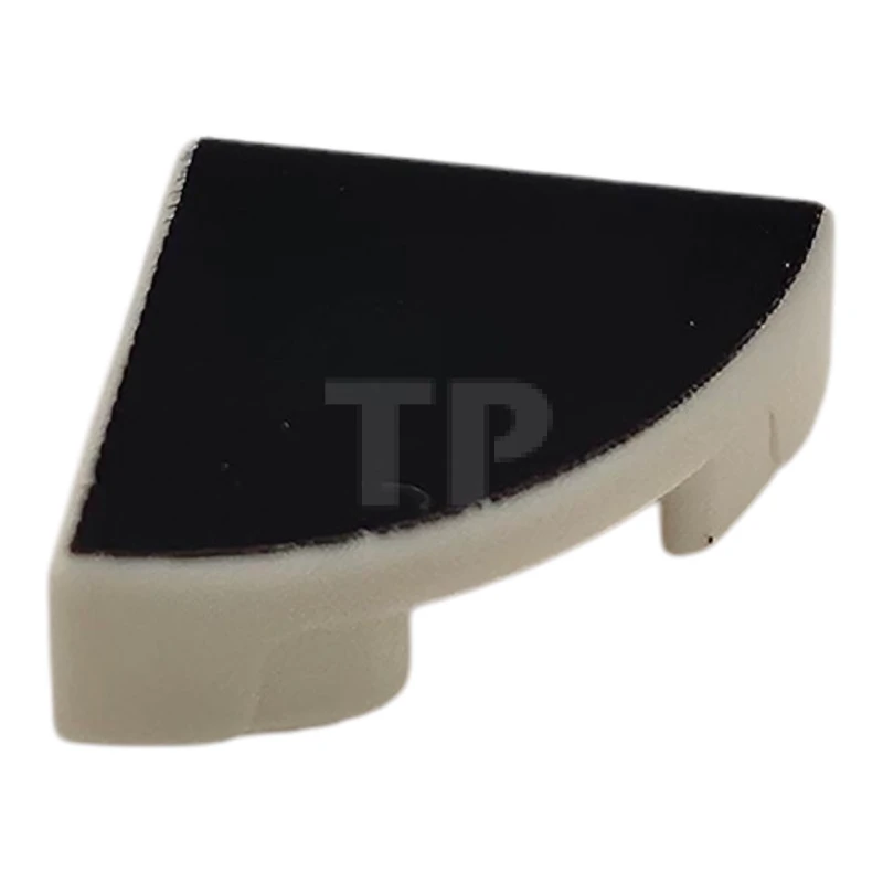 LEGO&reg; 6541154 - 25269pb035 - Carreau, rond 1 x 1 quart avec motif de surface noir.