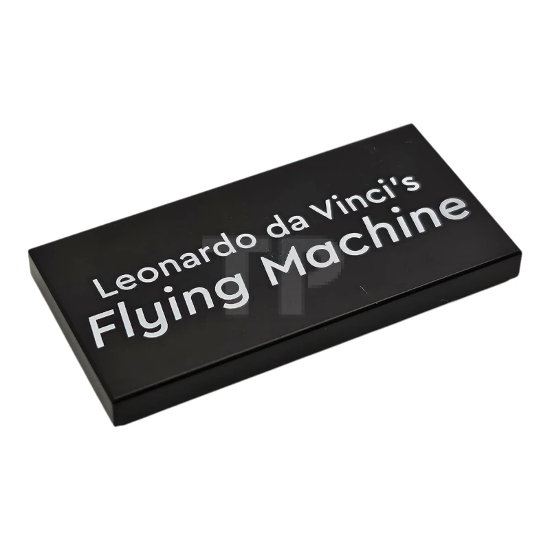 LEGO&reg; 6562781 - 87079pb1488 - Tile 2 x 4 with 'Leonardo da Vinci's Flying Machine' Print