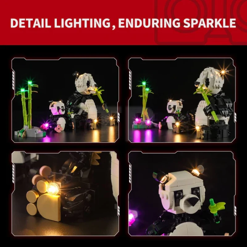 Light Kit for LEGO® 31165 Wild Animals: Panda Family