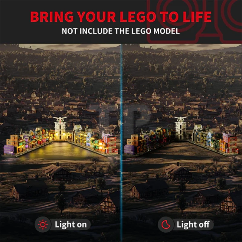 Light Kit for LEGO® 76444 Diagon Alley™ Wizarding Shops