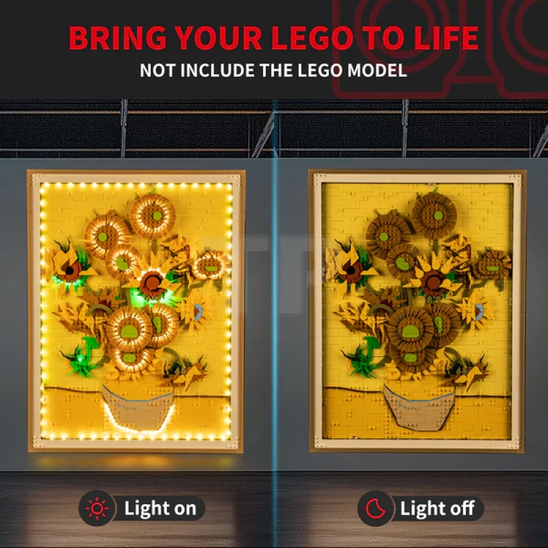 Light Kit for LEGO® 31215 Vincent van Gogh – Sunflowers (Remote Version)