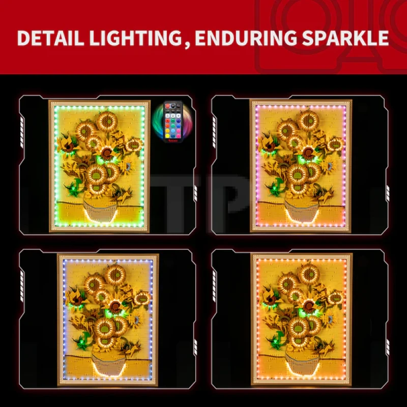 Light Kit for LEGO® 31215 Vincent van Gogh – Sunflowers (Remote Version)