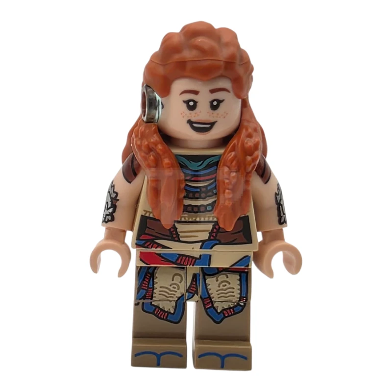 LEGO&reg; hrz001 Aloy - Open Mouth Smile / Lopsided Closed Mouth