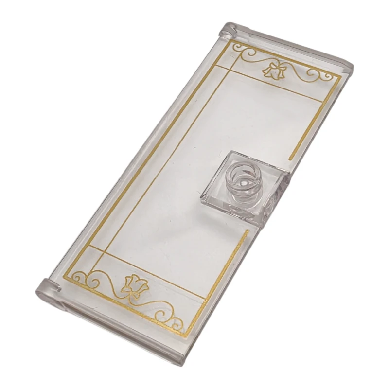 LEGO&reg; 6522784 - 80683pb009 - Door 1 x 3 x 6 with Stud Handle with Gold Lattice, Flowers and Filigree Pattern