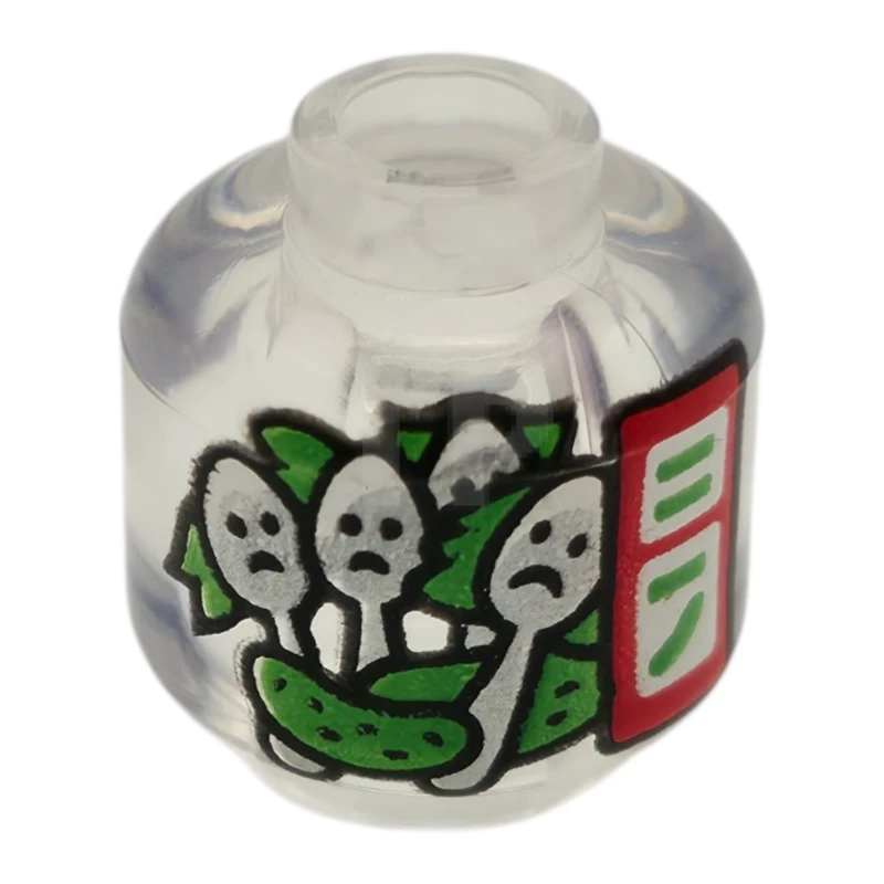 LEGO&reg; 6524494 - 3626pb3820 - Head Minifig with Pickles and Spoons Pattern (Lilo & Stitch Pickle Jar)