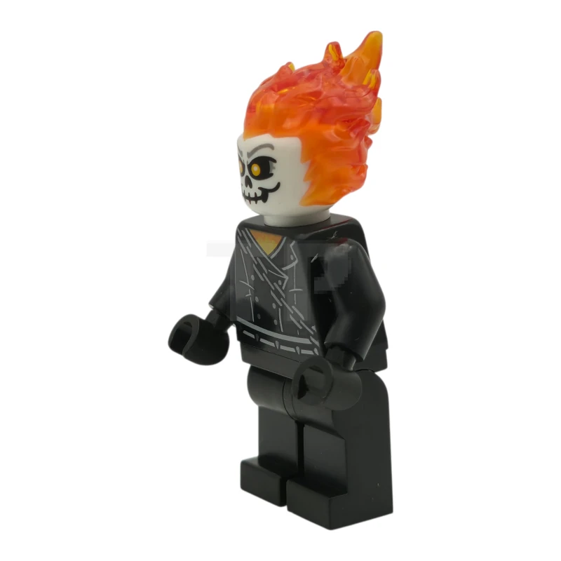 LEGO&reg; sh0861 Ghost Rider, Johnathon 'Johnny' Blaze - White Head, Belt with Spikes