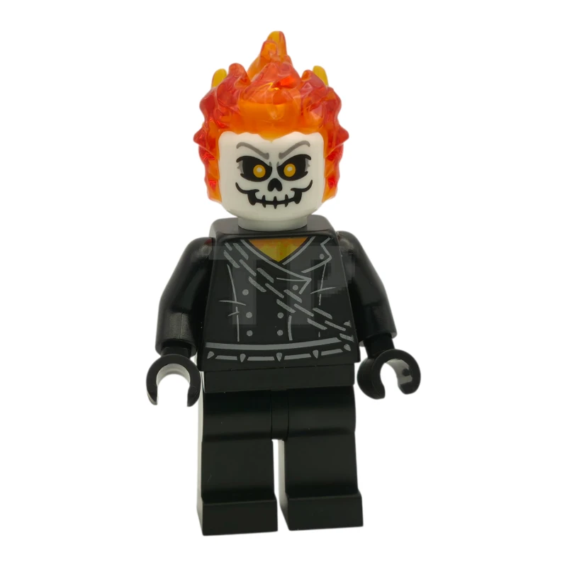 LEGO&reg; sh0861 Ghost Rider, Johnathon 'Johnny' Blaze - White Head, Belt with Spikes