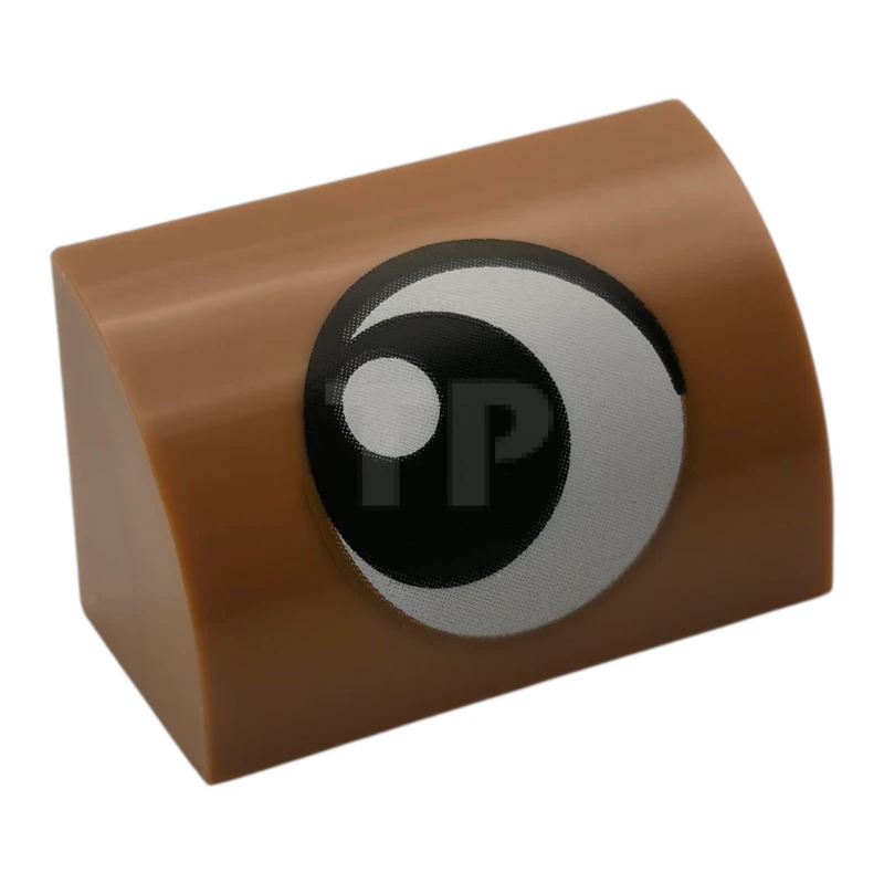 LEGO&reg; 6522838 - 37352pb034 - Slope 1 x 2 x 1 Curved with Eye Looking Left Pattern