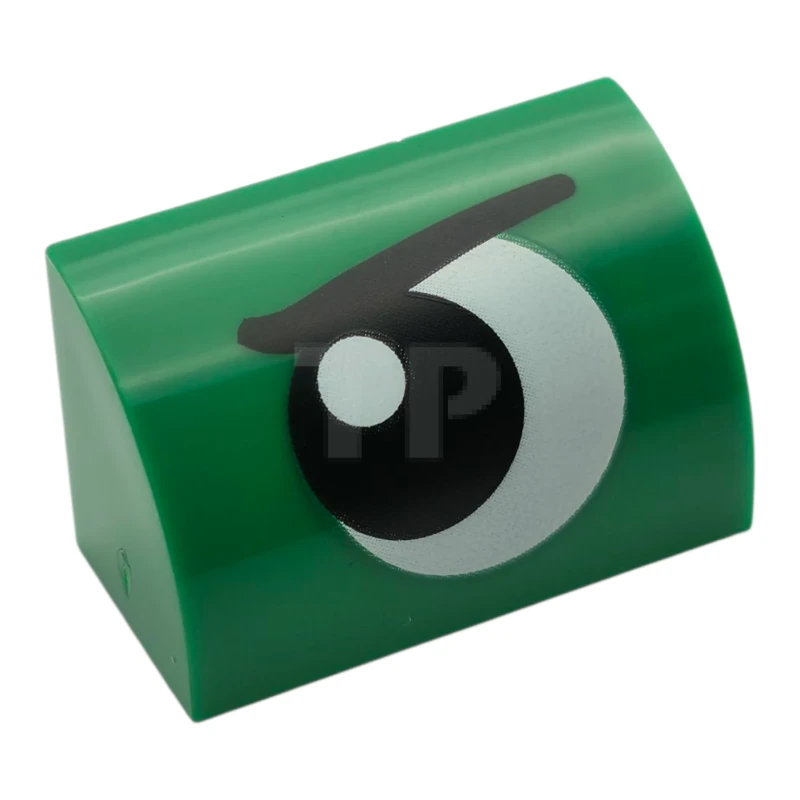 LEGO&reg; 6522841 - 37352pb043 - Slope 1 x 2 x 1 Curved with Eye with Eyebrow Pattern