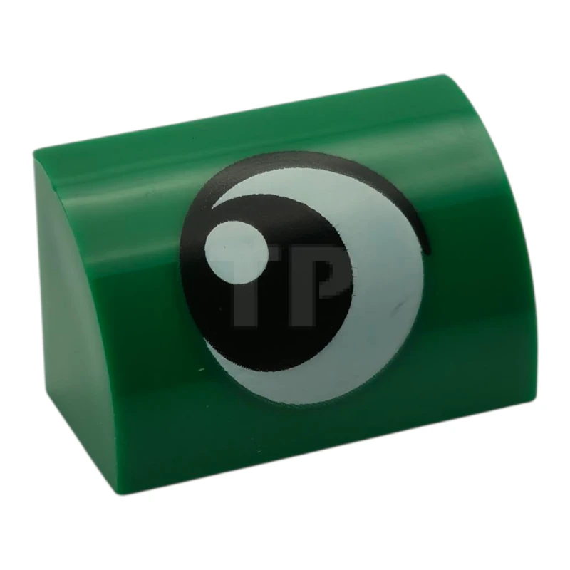 LEGO&reg; 6522849 - 37352pb034 - Slope 1 x 2 x 1 Curved with Eye Looking Left Pattern