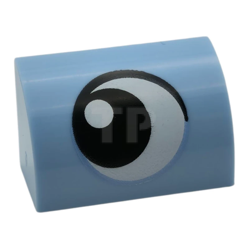 LEGO&reg; 6522851 - 37352pb034 - Slope 1 x 2 x 1 Curved with Eye Looking Left Pattern