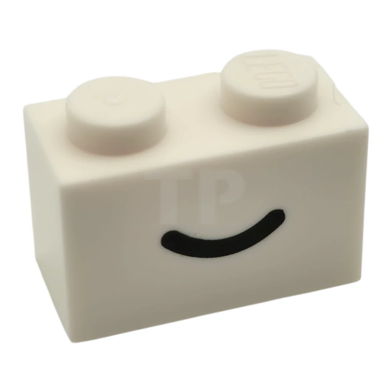 LEGO&reg; 6522847 - 3004pb302 - Brick 1 x 2 with Smile Pattern