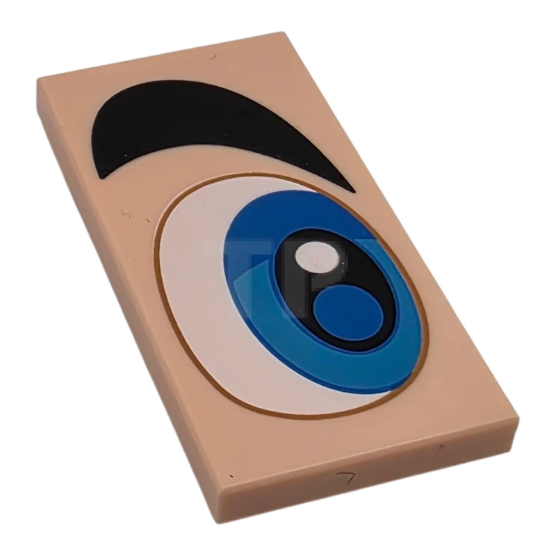 LEGO&reg; 6523153 - 87079pb1516R - Tile 2 x 4 with Eye and Eyebrow Pattern - Right Side (Super Mario Eye)