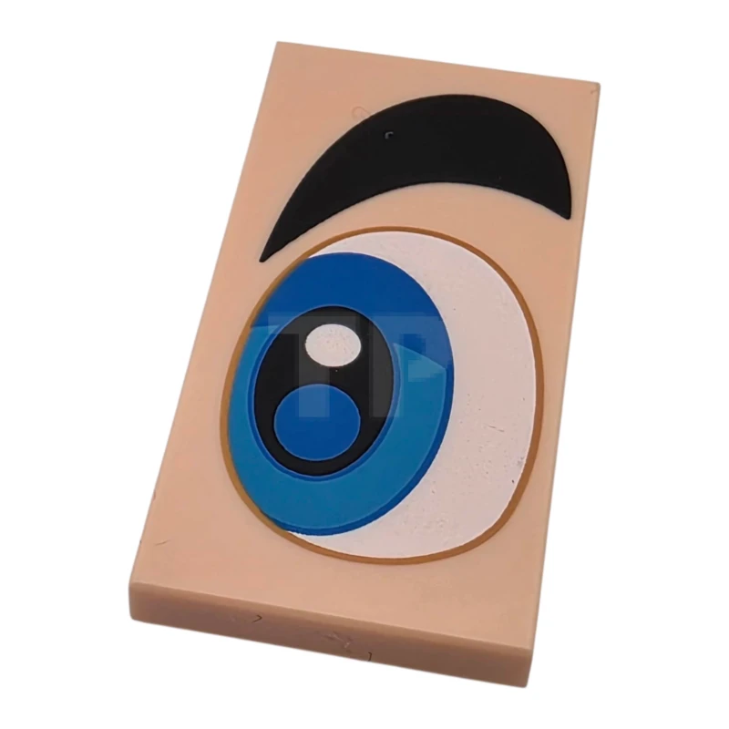 LEGO&reg; 6523152 - 87079pb1516L - Tile 2 x 4 with Eye and Eyebrow Pattern - Left Side (Super Mario Eye)