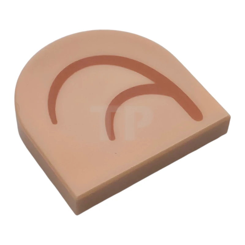 LEGO&reg; 6523155 - 5520pb003R - Tile 2 x 2 Extended Half Round with Curved Lines Pattern - Right Side (Super Mario Inner Ear)