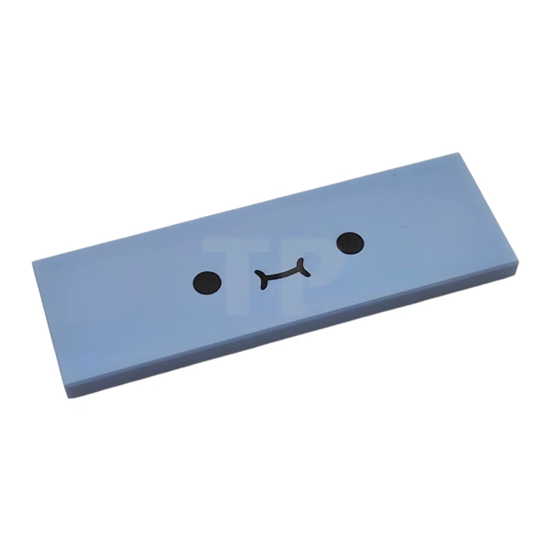 LEGO&reg; 6537006 - 69729pb179 - Tile 2 x 6 with Black Smiley Face Pattern